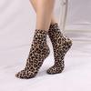 Leopard Large Flower Print Short Socks Summer Single Shoes Short Stockings High Elastic Comfortable Breathable Ultra-thin