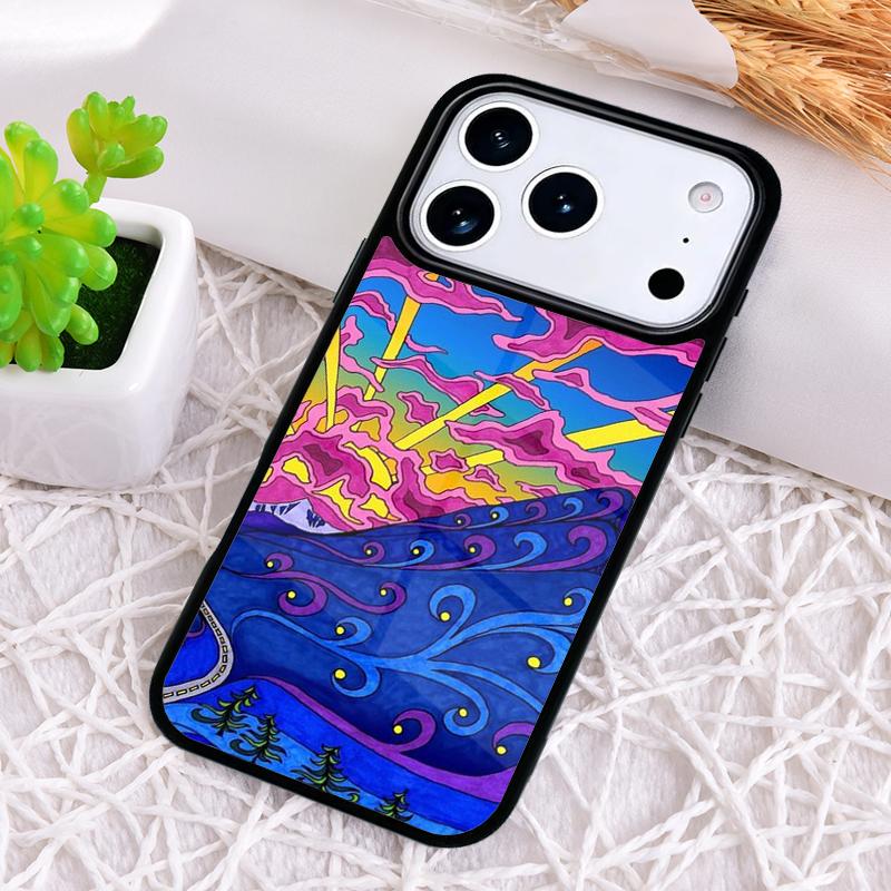 Hippie Art Phone Case for iPhone 17 Air 16 15 11 12 14 13 Pro Max Shockproof Cover