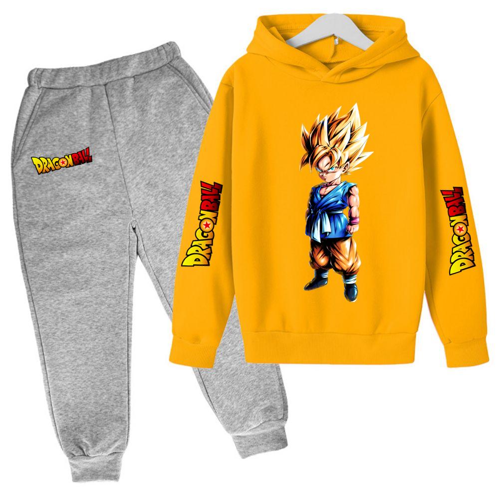 MINISO Уличный костюм Goku Fashion Girl Boy Одежда Аниме Dragon Ball Z Зимние детские комплекты 2025 Kawaii Теплые размеры 100-160 Топы Милые Теплые