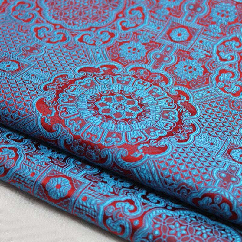Атлас Шелк Брокат Жаккард Цветочная Ткань Винтажное Платье Костюм Ткань для Рукоделия Одежды Ципао Наволочки Ткань для Шитья DIY