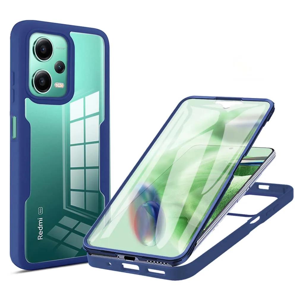 Противоударный чехол с полной защитой для Xiaomi 13T Redmi 13C 12C 10C Note 12S 4G 12 Pro Plus 11 11S 10 10S 10A 9 9C NFC A1 Poco F5 X5 Pro 5G двойная крышка