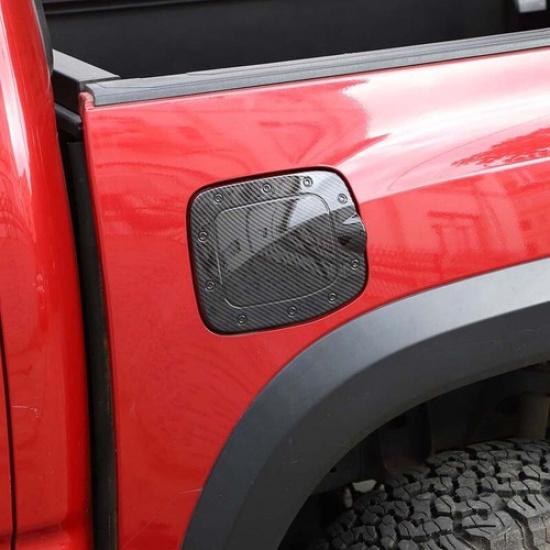 ABS Carbon Car Fuel Tank Door Cover Accessories Trim For Toyota Tacoma 2016-