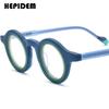 Оправа для очков FONEX HEPIDEM из ацетата Мужская Новая Круглая Дизайн Бренда Очки Женские Ретро Винтажные Очки Японские Очки 9356