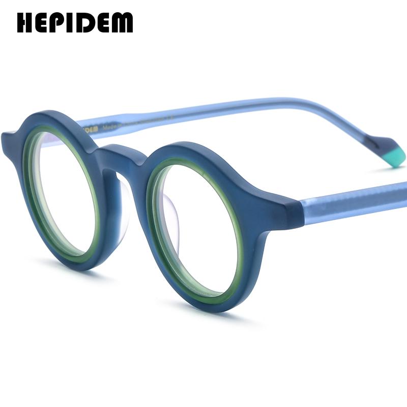 Оправа для очков FONEX HEPIDEM из ацетата Мужская Новая Круглая Дизайн Бренда Очки Женские Ретро Винтажные Очки Японские Очки 9356