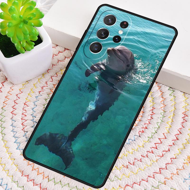 Силиконовый чехол для телефона Samsung Galaxy note 10 pro S26 S25 S24 S23 S22 S21 Plus Ultra с изображением танцующего и прыгающего дельфина в океане Capa Cover