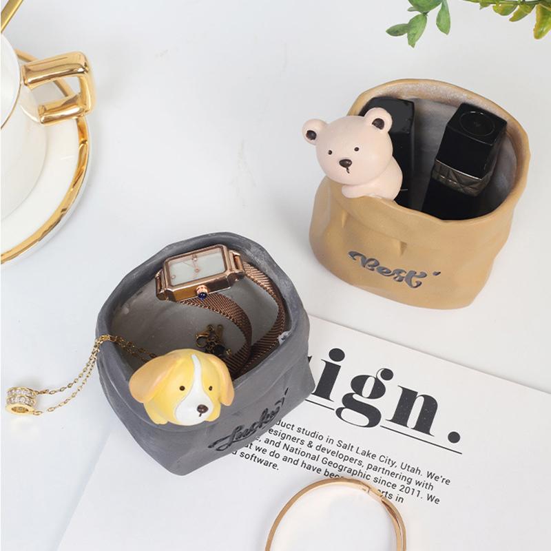 Сочный горшок с милыми животными, цветочный горшок из смолы, кашпо, домашний декор, домашнее украшение, настольные украшения, горшок для растений бонсай