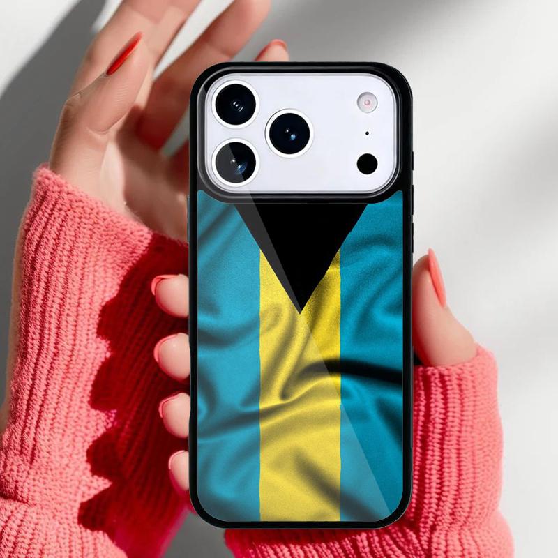 Bahamas Flag Phone Case for iPhone 17 16 15 14 13 Pro Max Back Cover for 12 11 Pro Coque