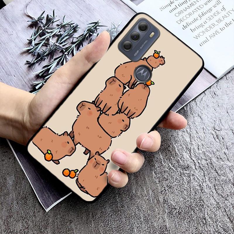 Милый чехол для телефона с капибарой для Moto G84 G22 G32 G42 G52 G62 G53 G72 G60 G60S G100 G10 G20 G30 G13 G50 G 5G G Pure