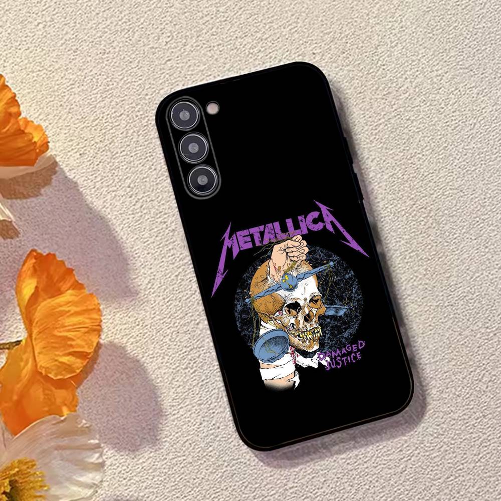 M-METALLICA Rock band Phone Case Black Silicone Soft For Samsung Galaxy A73,A72,A71,A70,A53,A52,A51