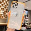 Shockproof Orange Phone Case For Iphone 11 13 12 14 Pro Max Xr Xs 7 8 Plus X Transparent Soft Candy Color Frame Back Cover Case