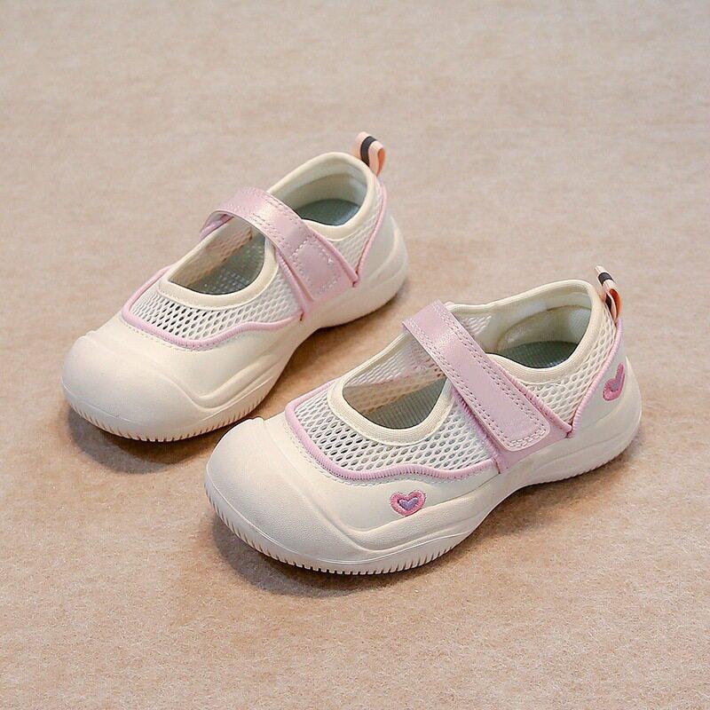 Girls' Sneakers2026New spring and summer styles: breathable, soft-soled, casual mesh sneakers for children and older kids, featuring a trendy,