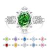 Ice Cut Bud Pigeon Egg Super Sparkly High Carbon Diamond Color Gem Wedding Band for Women Engagement Party Fashion Jewelry