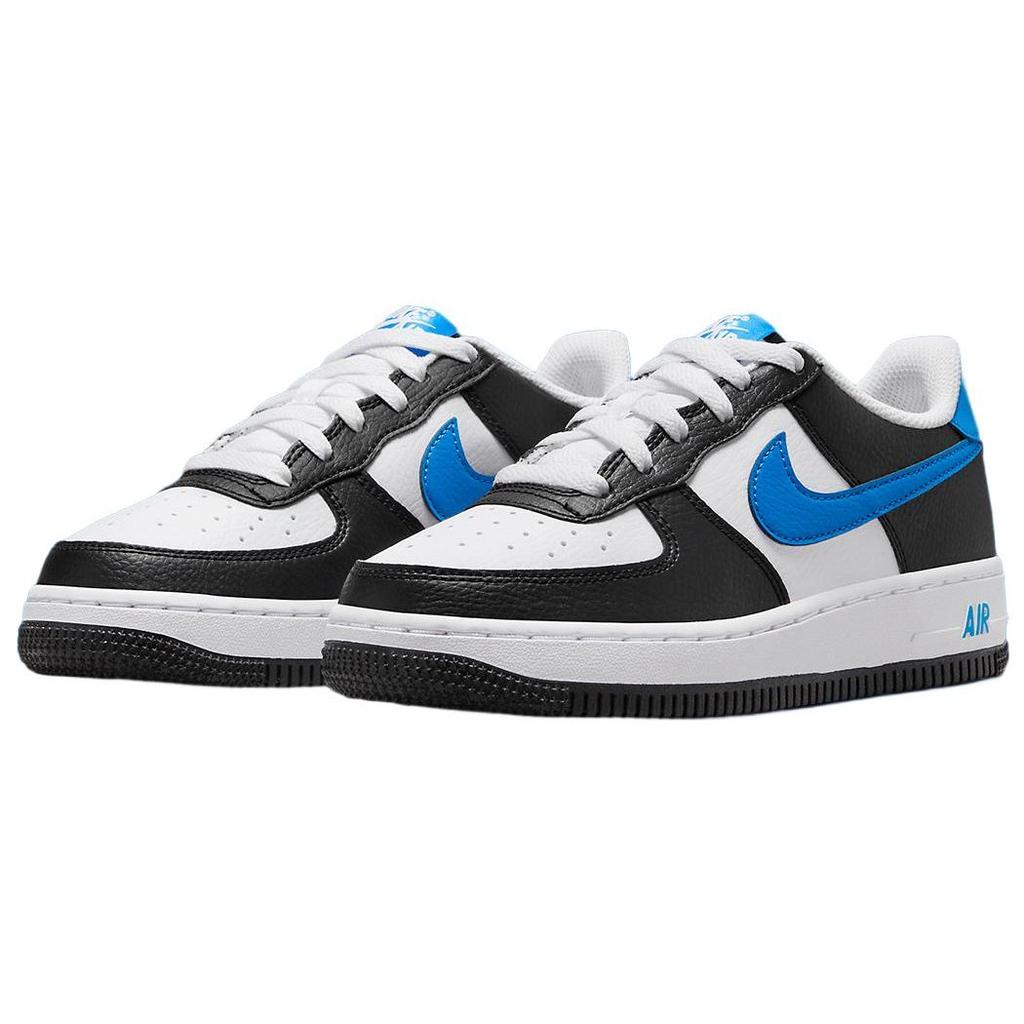 Nike Air Force 1 Low GS Black Light Photo Blue Kids Sneakers White FN8008-001