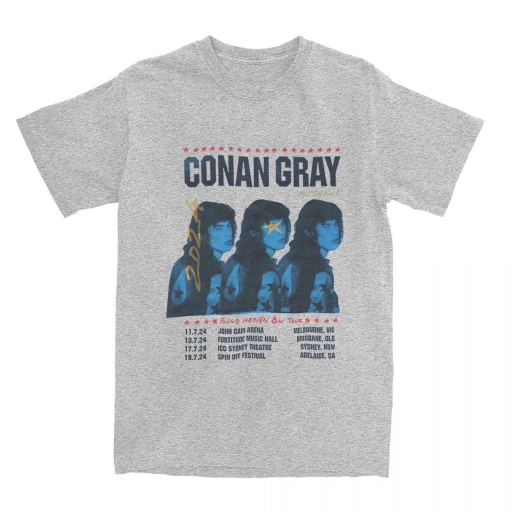 Мужские футболки Conan Gray Found Heaven 100% Хлопок Летние футболки с коротким рукавом Круглый вырез Харадзюку Футболка Большого размера 5XL 6XL