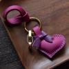 Original Hand-sewn Alran Sheepskin Peach Heart Bag Pendant, Car Key Pendant Female, Gift Keychain