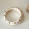 Fashion Irregular Rivet Resin Bracelet Exaggerated Retro Bangle  Girls