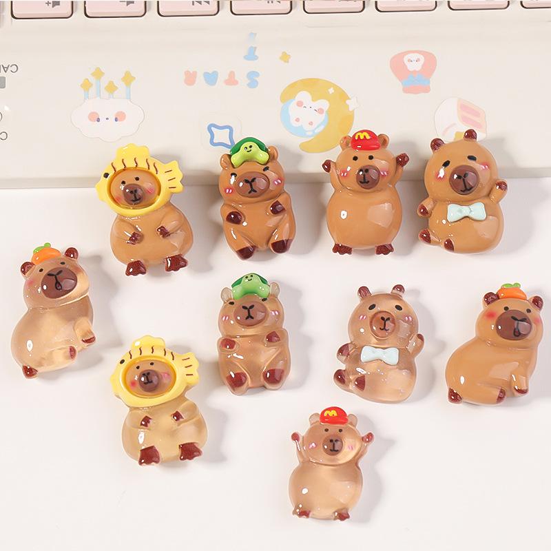 Смоляные Капибары DIY Наклейки для Чехла Телефона и Детские Аксессуары для Волос Подвески