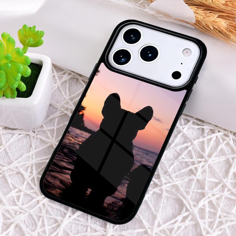 Чехол для телефона с французским бульдогом для iPhone 17 Air 16 15 11 12 14 13 Pro Max Ударопрочный чехол