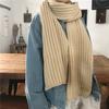 Harajuku Coarse Wool Knitted Scarf Women's Winter Versatile Thickened Warm Scarf Student Solid Color Tide