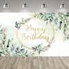 Green Plants Eucalyptus Leaves  Party Decoration Backdrop Blooming Eucalyptus Leaves Baby Baptism Birthday Wedding Photo Banner