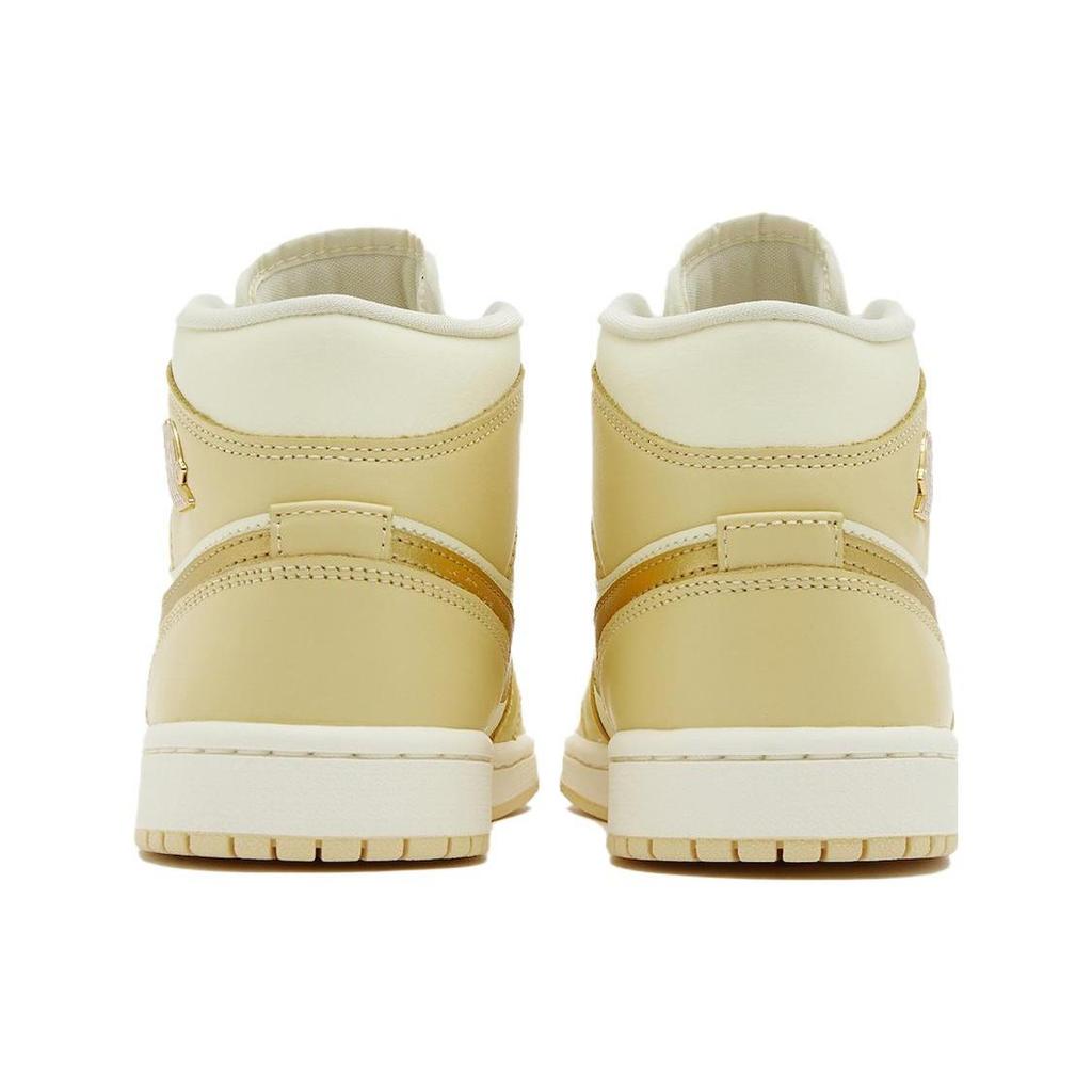 Jordan 1 Mid Se Бледно-ванильный Металлик Золотой Женский FB9892-200