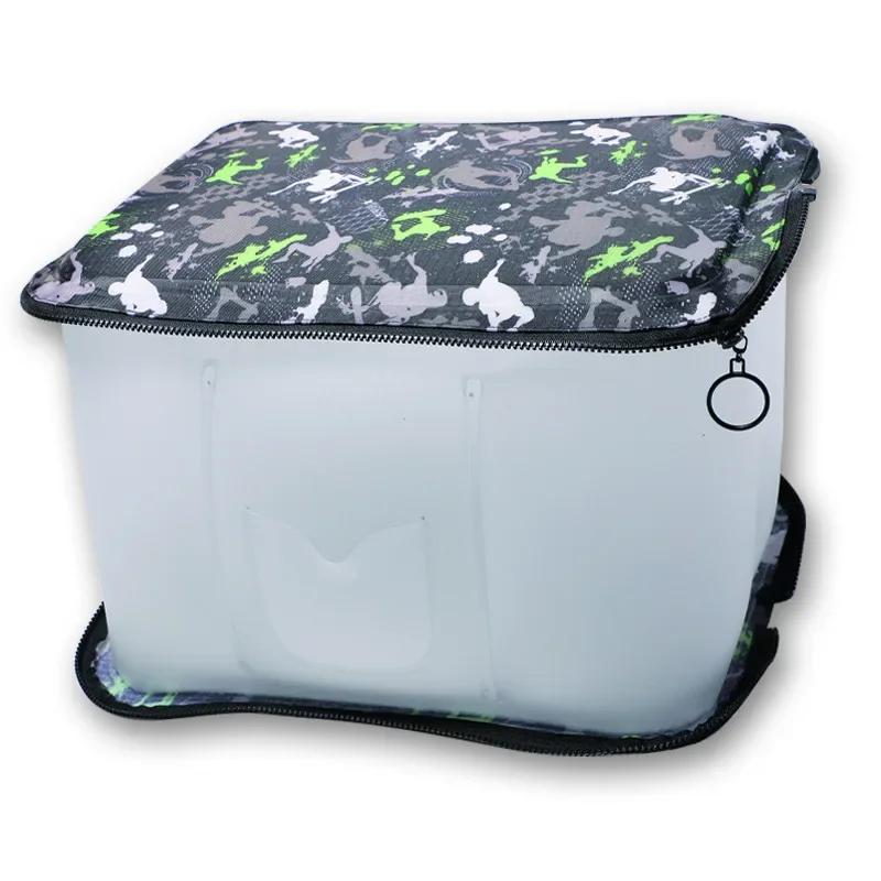 Самостоятельный тур Кемпинг Портативный складной надувной табурет Сиденье для дальних путешествий Табурет для дивана в общежитии Табурет с увеличенным сиденьем