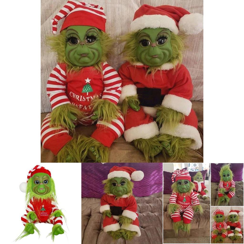 Charming 20cm Grinch Plush Doll Excellent For Kids Christmas Toys And Gifts