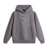 Li Ning Wade Series Comfortable Simple Versatile Loose Hooded Letter Fashion Pullover Sweatshirt Men Sweatshirt Carbon-Gray Purple AWDV259-5