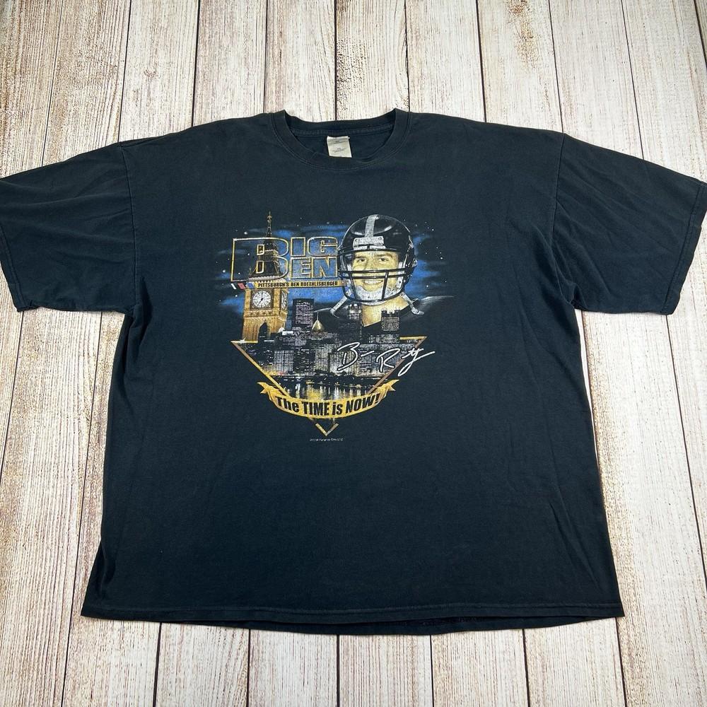 Винтажная футболка Ben Roethlisberger Pittsburgh Steelers 2004 года Big Ben Размер 2XL Y2K Унисекс