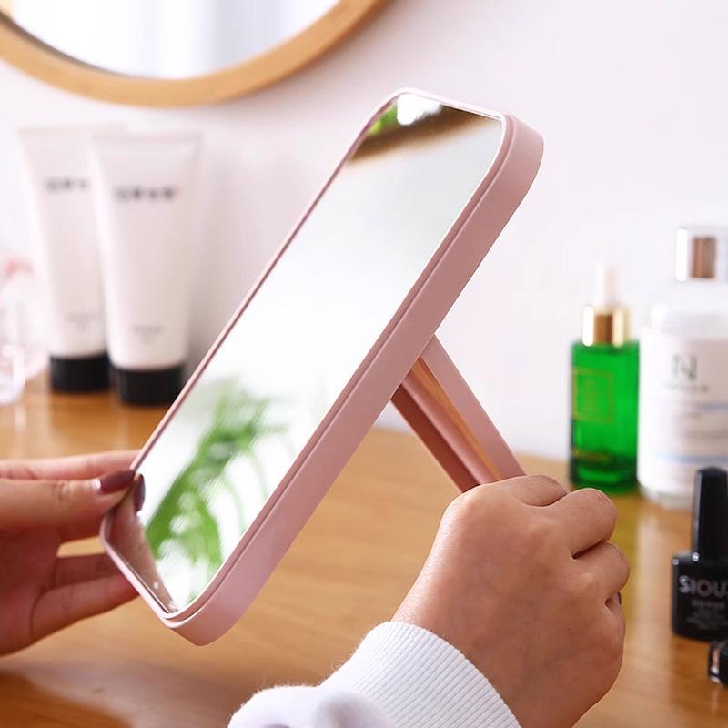Портативное большое прямоугольное косметическое зеркало - Складное настольное модное зеркало