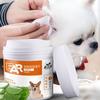 130pcs Box Pet Ear Cleaner Wipe, Eye Wipes for Dogs Cats Puppies, Cleaning Tear Stains Dirts Earwax, Non Woven Fabric