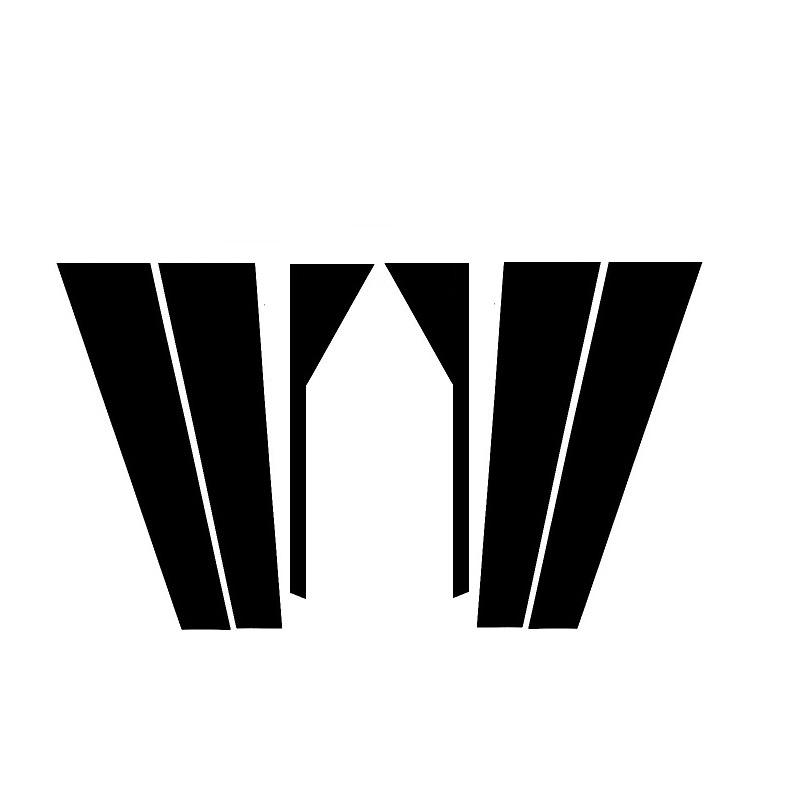 Полированные стойки из углеродного волокна, подходят для VW Jetta MK5 Sedan 2006-2010, накладка на окно автомобиля, колонка BC