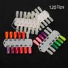 120 Tips Gel Polish Color Display Showing Shelf Card Holder Double Side Swatches Nail Art Training Hand Sample Stand Nail Palette