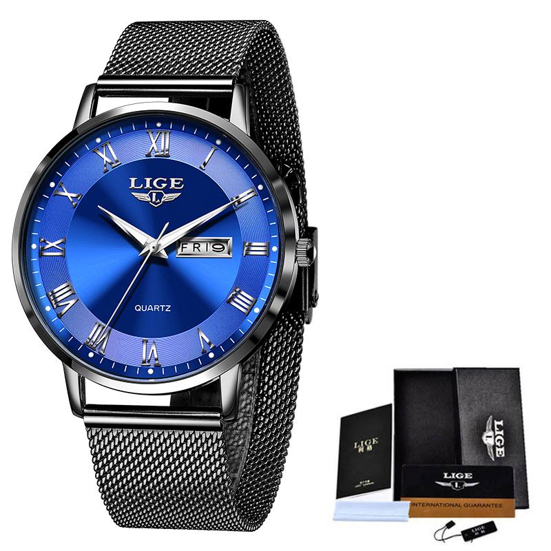 LIGE Luxury Ladies Watch Women Waterproof Rose Gold Steel Strap Women Wristwatch Top Brand Bracelet Clocks Relogio Feminino