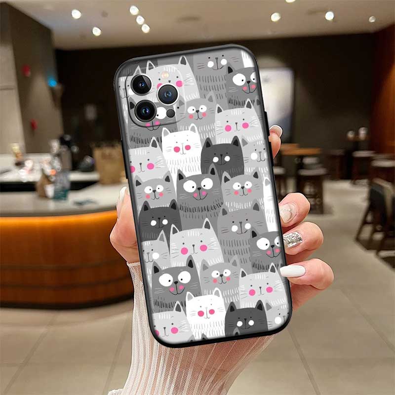 UP20 Cat Kitten Meow Shell Phone Case for Samsung Galaxy Note 10 20 S23 S24 S25 Ultra FE Plus Edge Lite A02S A35 A07 A17