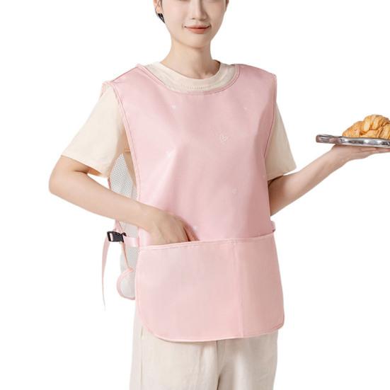 Vest Apron for Women Summer Kitchen Smock Oil Resistant Apron with Pockets Multi-Purpose Waterproof Apron for Cooking BBQ Hosting