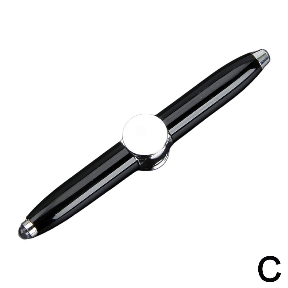 Творческая многофункциональная светодиодная ручка с декомпрессионным гироскопом, металлическая шариковая ручка, модные офисные школьные принадлежности, ручки для письма