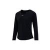 Однотонная тренировочная дышащая футболка с длинным рукавом для женщин, топы черного цвета DD0621-010