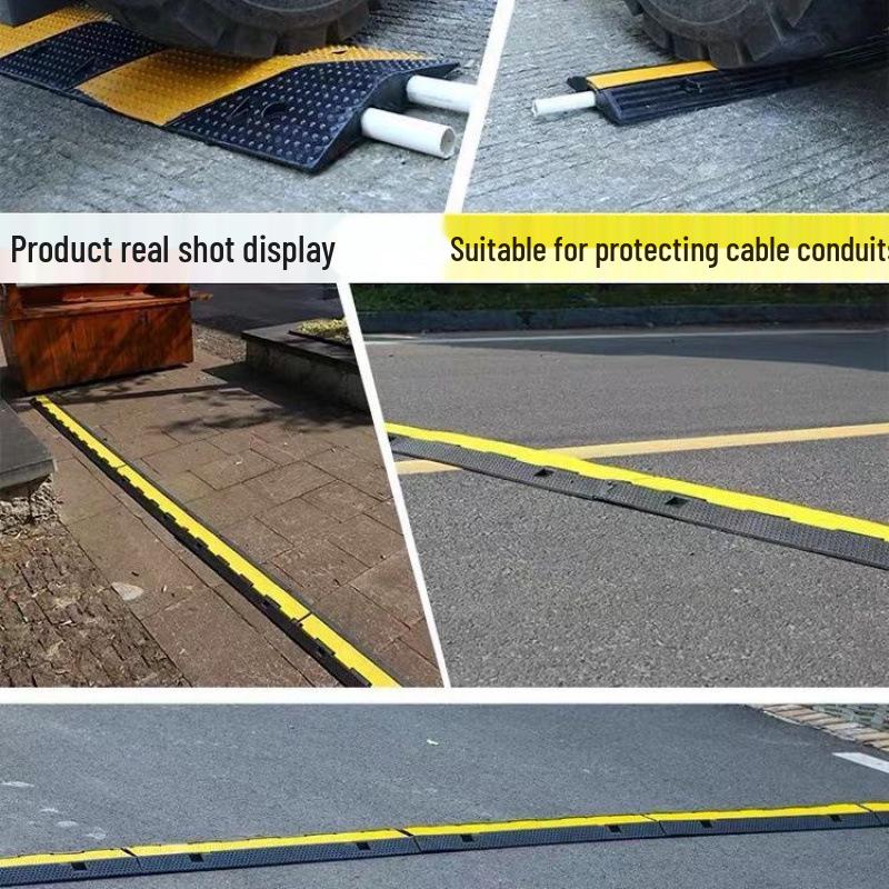 Пластиково-резиновый кабельный лоток Speed Bump: Противоударная пластина для защиты заземляющего провода - Кабельный канал для помещений/улицы