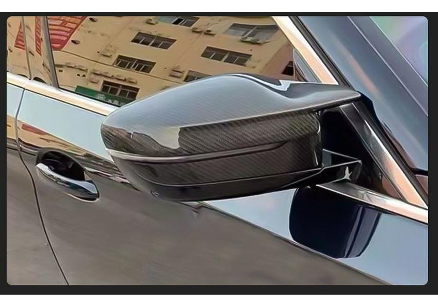 Накладка на зеркало заднего вида из сухого углеволокна для BMW 3 и 4 серии G20 G28 G22 - M3 M4 Стиль "Рог"