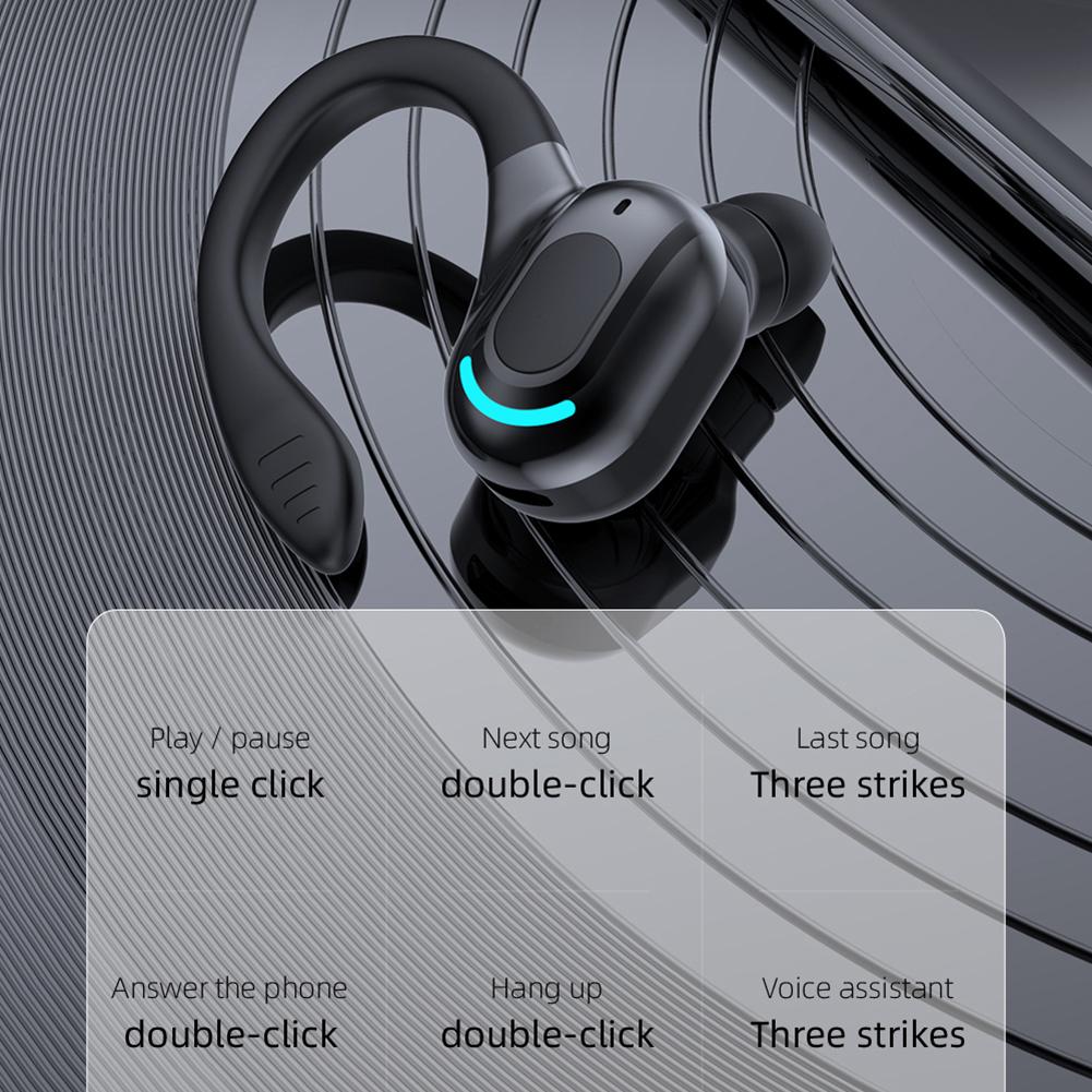 Водонепроницаемые Вставные Bluetooth-совместимые Беспроводные Бизнес-наушники Спортивные Наушники с Шумоподавлением