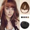 Clip In Air Bangs Synthetic Hair Bangs Extensions Fringe With Hairpieces Natural Wig For Women Daily Use