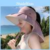 Polyester Wide Brim Sun Hat With Neck Shield For Casual Beach And Outdoor Travel