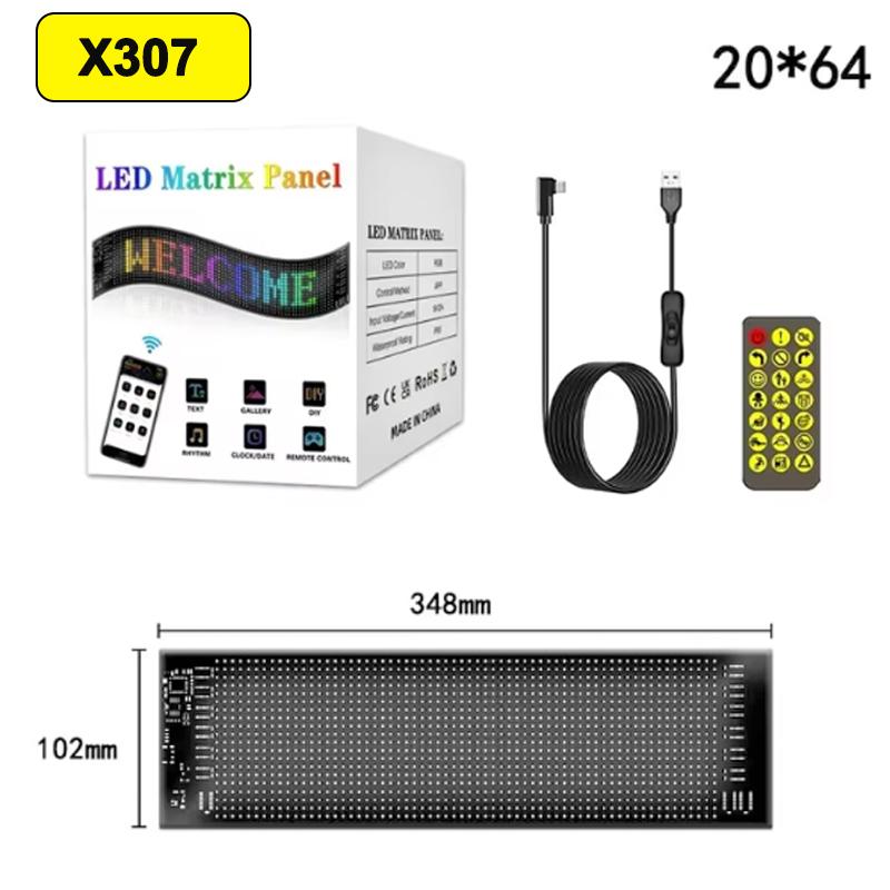 Demon Eyes Car LED Logo APP LED Matrix Pixel Panel Night Light DIY Programmable Flexible LED Display for Car Truck Accessories