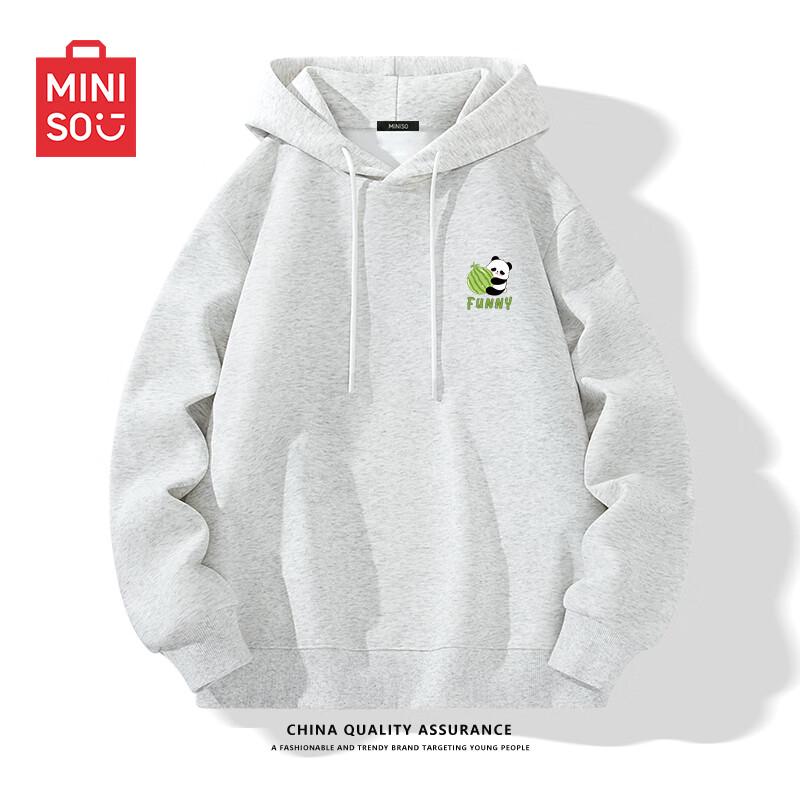 MINISO Men's Casual Loose Fit Hooded Sweatshirt