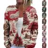 Women's Fashion Printed Long Sleeve Knitted Cardigan Button Down Jacket