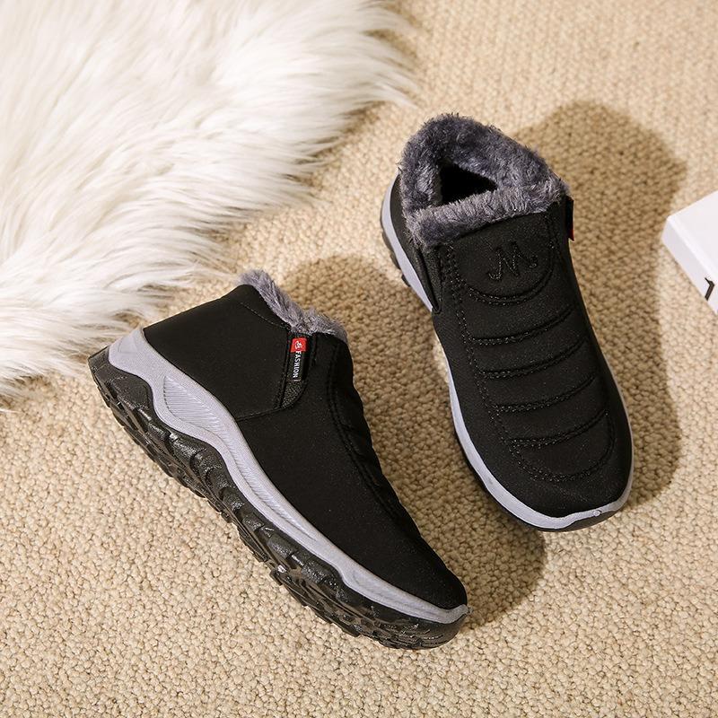 Winter Old Beijing Cloth Shoes Men's and Women's Velvet Thickened Middle and Old Walking Shoes Warm Non-slip Cotton Boots Snow Boots