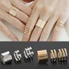 3Pcs/set Fashion Vintage Simple Geometrical Irregular Hip Hop Finger Ring Set Women Jewelry Accessories Gift