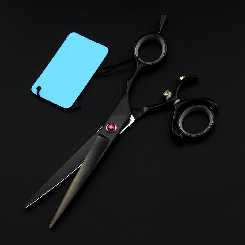 Professional Steel 6 '' Rotate Black Cut Hair Scissors Haircut Scissor Thinning Barber Cutting Shears Hairdresser Scissors