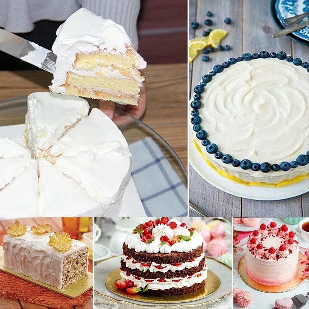 Stainless Steel Cake Spatula Curved/Straight Cake Decorating Tools  Kitchen Pastry Cake Decor